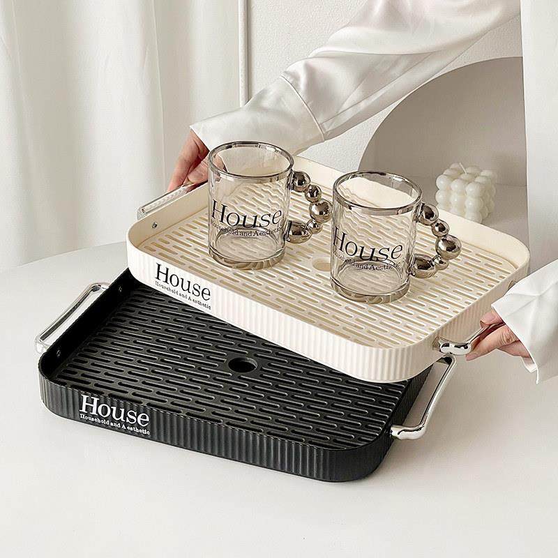 双层储水沥水茶盘家用客厅茶几茶水杯子长方形托 托盘杯架置物架,餐饮具,茶盘,淘宝优惠券,粉丝福利购,淘宝优惠卷