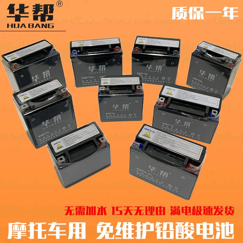 摩托车通用12V电瓶男士跨骑车125 150免维护干电池女士踏板弯梁车