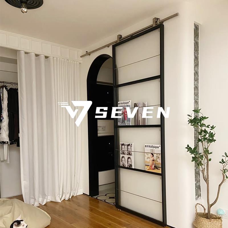 休闲不锈钢轨道谷仓门定制推拉门书架谷仓门书房浴室客厅推拉门