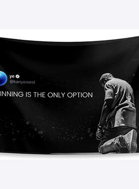 Kanye West 说唱歌手挂毯 励志挂毯90x150cm旗帜挂毯壁挂装饰