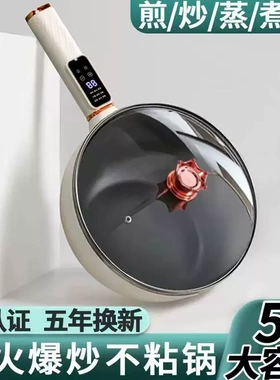 出口德国电炒锅一体式炒锅快煮锅多功能家用电火锅蒸煮煎炒锅