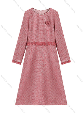 【南油虹姐】银河光年收腰气质高级感小香风气质连衣裙3094