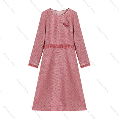 【南油虹姐】银河光年收腰气质高级感小香风气质连衣裙3094