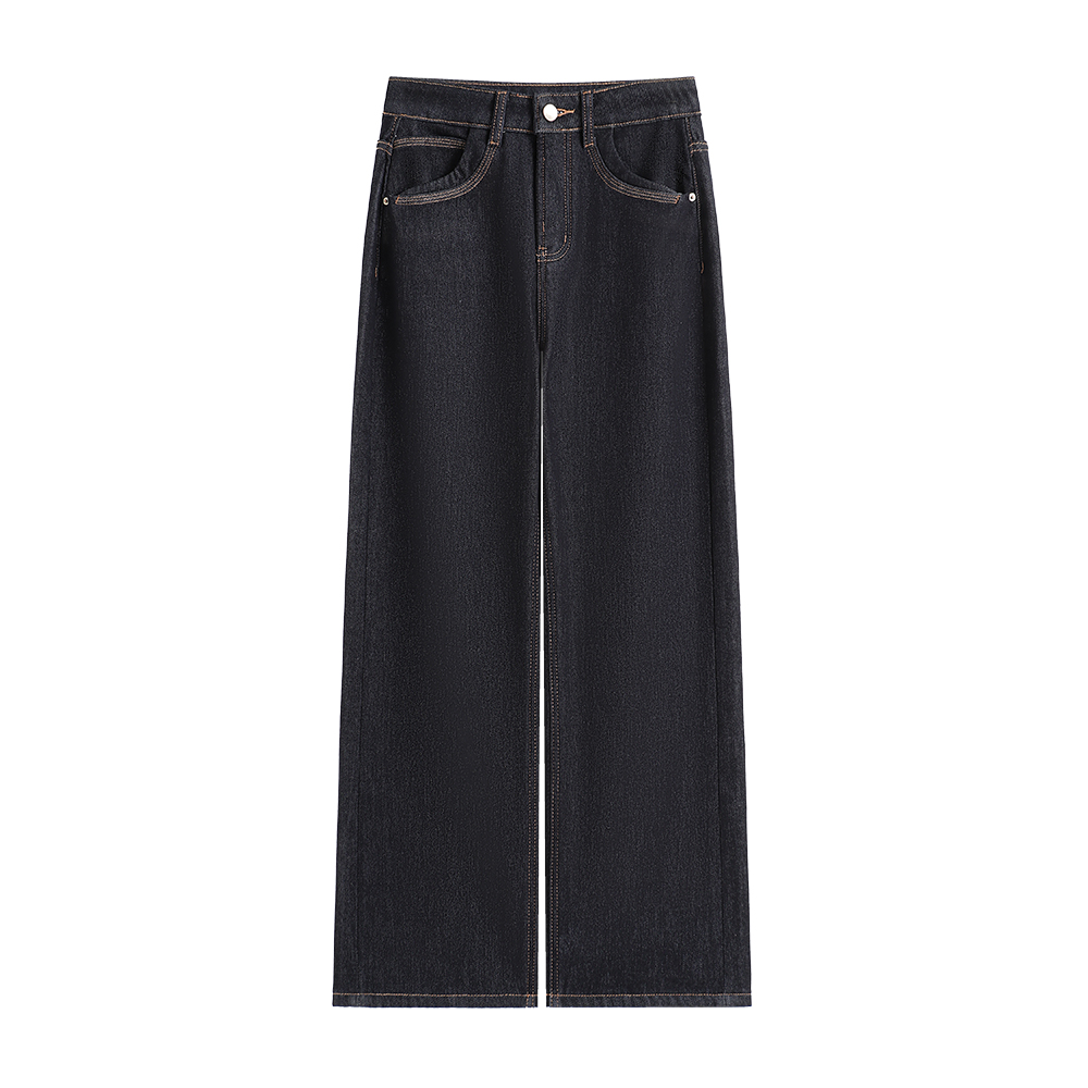 【冬季新款】· 黑紫系列 · 加绒厚款 · 复古洗水直筒舒适牛仔