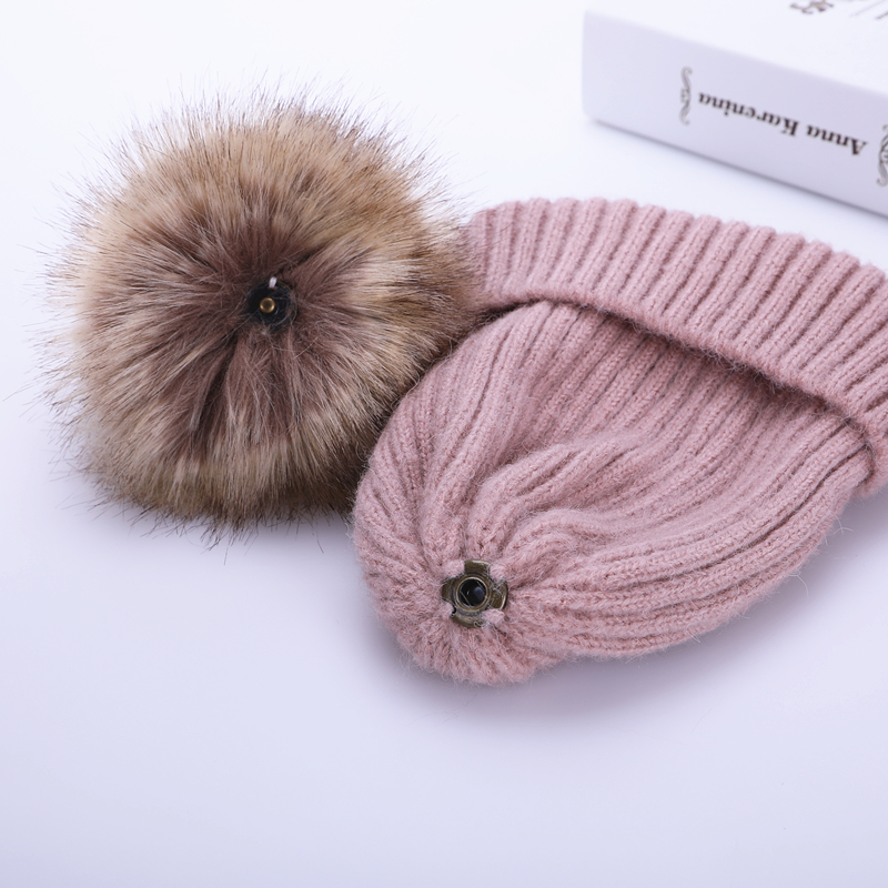 宝宝帽子c冬季6个月-8岁1儿童球线帽2大毛毛3潮男童女童秋冬热卖