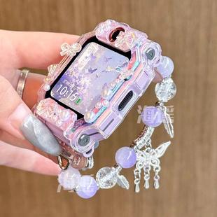 适用华为NIK AL00儿童手表5x表带5xPro串珠链4X表链3pro手链手绳