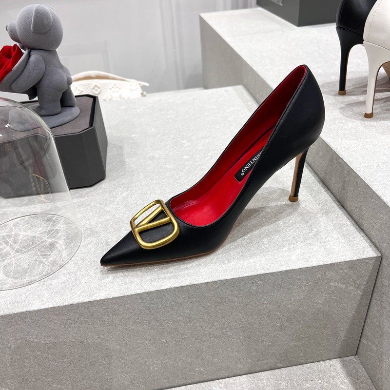 香港正品VANINTENOV扣尖头细跟高跟鞋性感黑色宴会单鞋女9CM,女鞋,浅口单鞋,淘宝优惠券,粉丝福利购,淘宝优惠卷