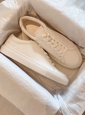 刘雯同款小白鞋女新款真皮平底运动休闲鞋白色皮面系带百搭板鞋女