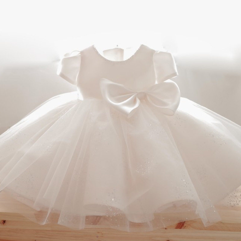 宝宝女童花童婚纱小礼服儿童公主连衣裙蓬蓬纱周岁生日钢琴演出服