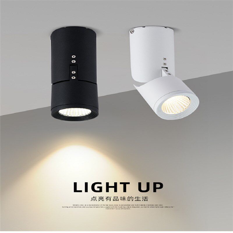 led明装折叠射灯家用酒店展厅背景墙吸顶玄关免开孔智能天花筒灯