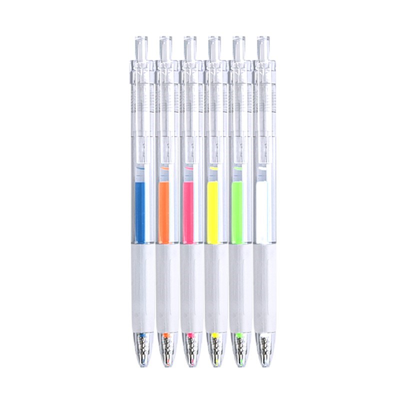 果冻笔3d立体变色手账笔手帐文具花型轮廓闪光彩色银光萤光彩虹咕