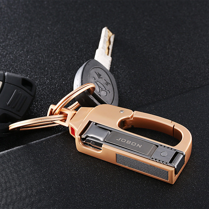 新款多功能钥匙扣男女挂件精品便携式不锈钢带指甲刀创意钥匙扣