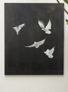 集木室物所/午夜飞行挂画装饰画客餐厅入户玄关沙发背景墙落地画