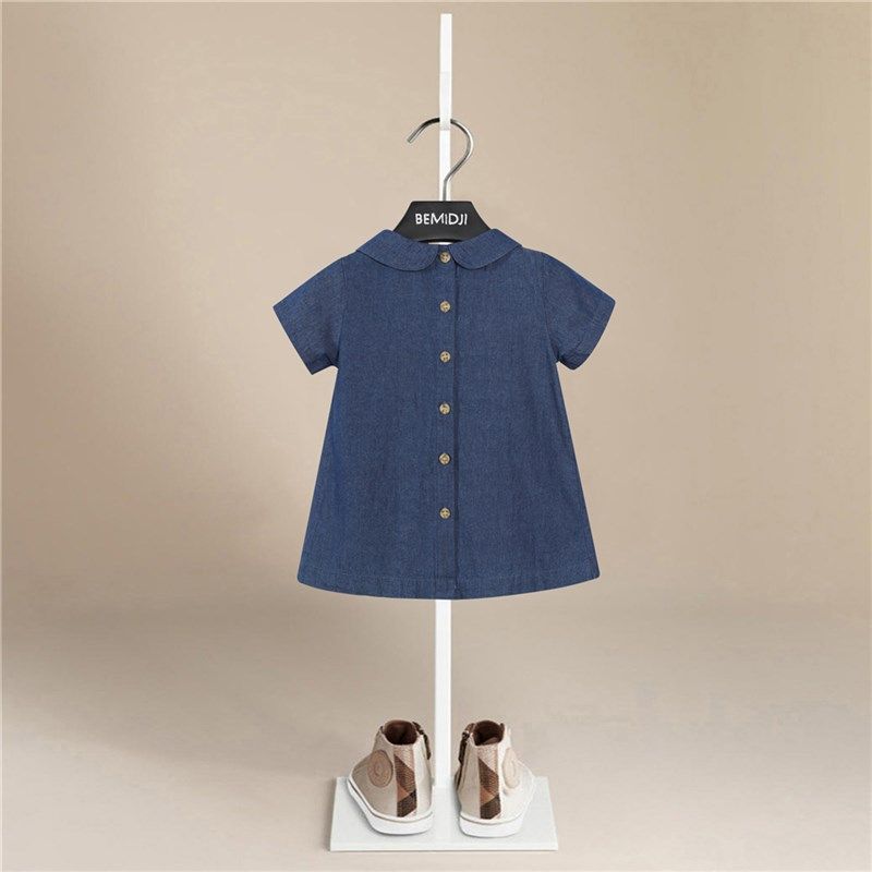 2024年夏季女童儿童装宝宝短袖牛仔裙英伦风可爱洋气时尚连衣裙,童装/婴儿装/亲子装,连衣裙,淘宝优惠券,粉丝福利购,淘宝优惠卷