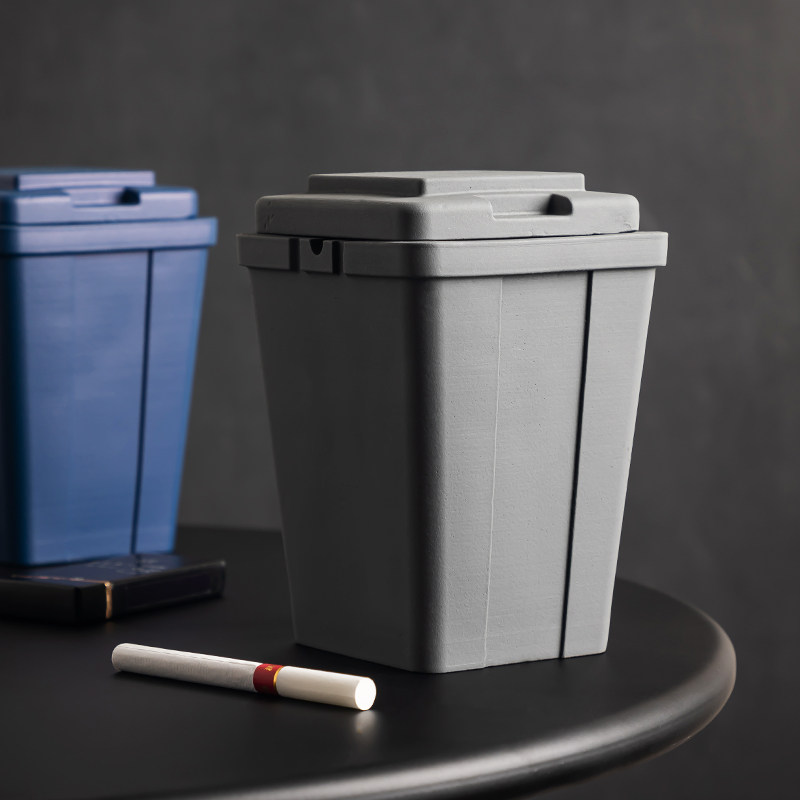 烟灰缸定制LOGO酒吧网咖酒店烟缸加厚商用时尚创意个性水泥烟盅