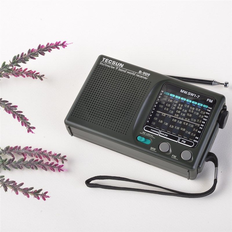 德生R-909老人收音机小型全波段新款便携式fm广播半导体复古老式
