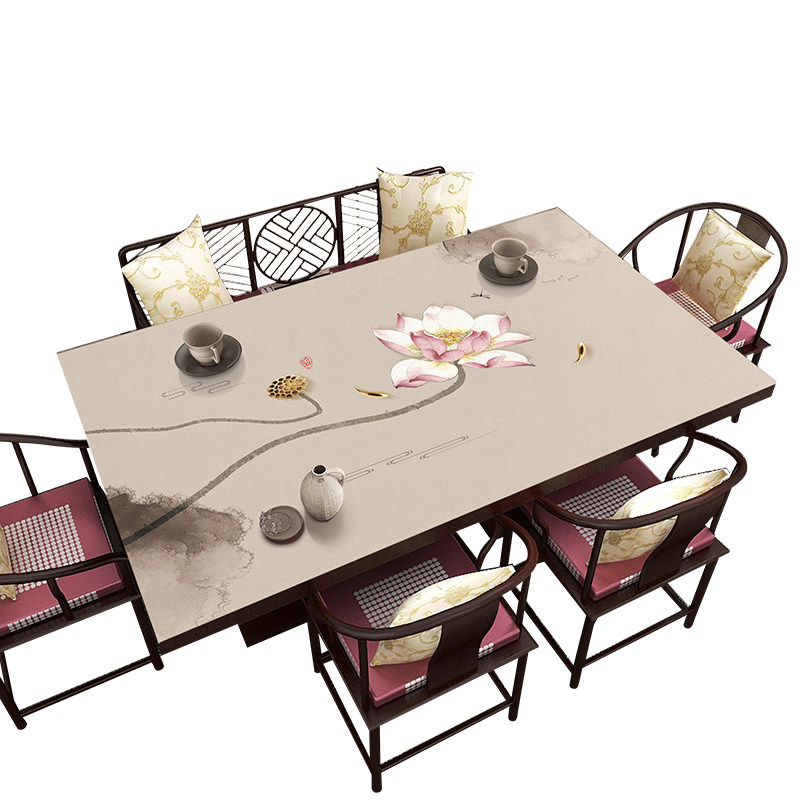 新中式桌布免洗防油防水茶桌垫防烫2022新款餐桌垫中国风茶几台布,居家布艺,桌布,淘宝优惠券,粉丝福利购,淘宝优惠卷