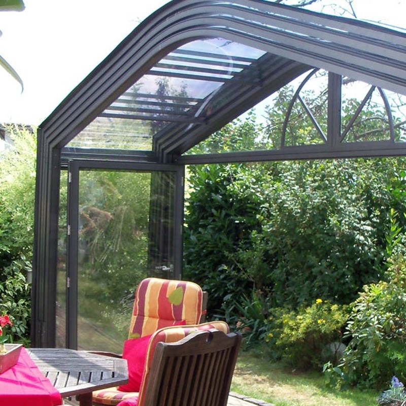 北京移动可折叠智能铝合金阳光房露台断桥铝合金别墅玻璃房门窗