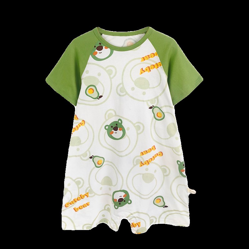 儿童连体睡衣夏季薄款宝宝纯棉空调服婴儿睡袋男童家居服夏天男孩