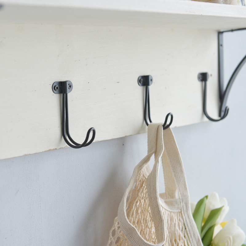 SP010 欧式法式乡村风镂空雕花装饰挂钩联排挂钩壁挂玄关置物架