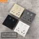 86型16A二开六孔插座双三孔带开关两个三插单独控制三三插座6眼插