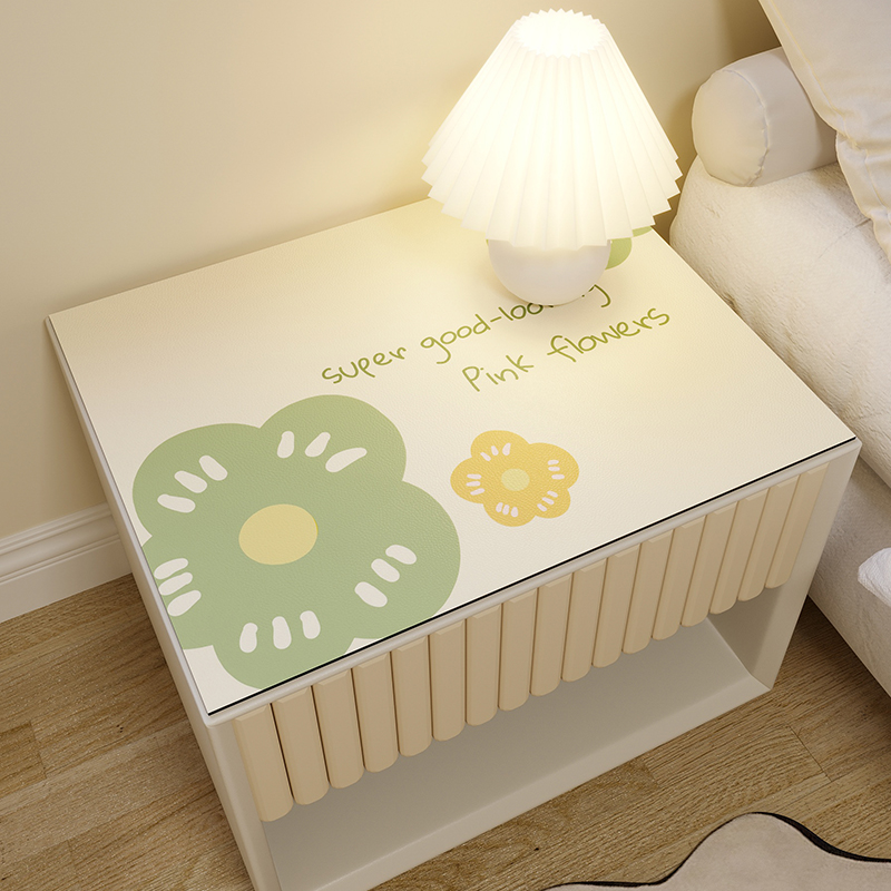 床头柜防水放油免洗垫家用清新百搭洗衣机防尘盖布底部防滑防污