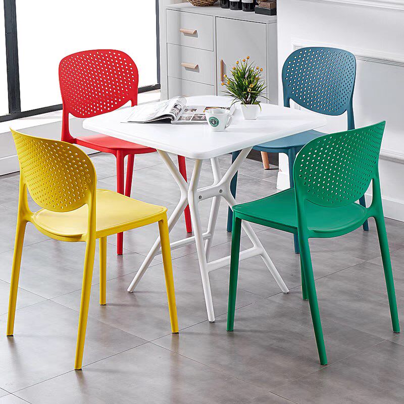 北欧家用塑料餐椅子简约休闲靠背椅子时尚塑胶书桌洽谈椅户外凳子