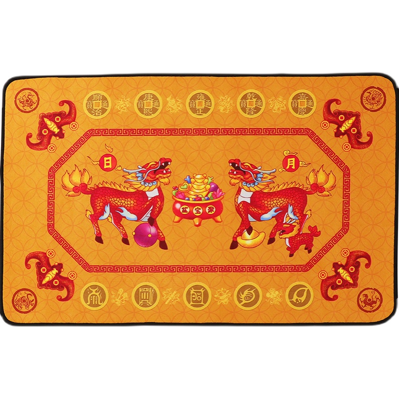 大门地垫入户门垫卫生间厨房家用平安吉祥葫芦纳福麒麟九鱼图国潮