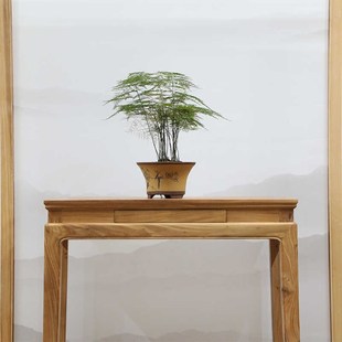 明式榆木玄关桌高束腰条桌新中式实木禅意玄关台盆景架小条案香桌