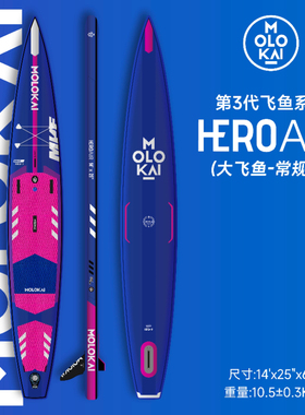 MOLOKAI小飞鱼竞速桨板大飞鱼小巡大巡女王板女神板小黄板小蓝板