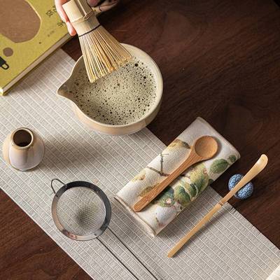 咨询专款抹茶套组五件套陶瓷抹茶碗茶筅立茶勺百本立宋代点茶工具