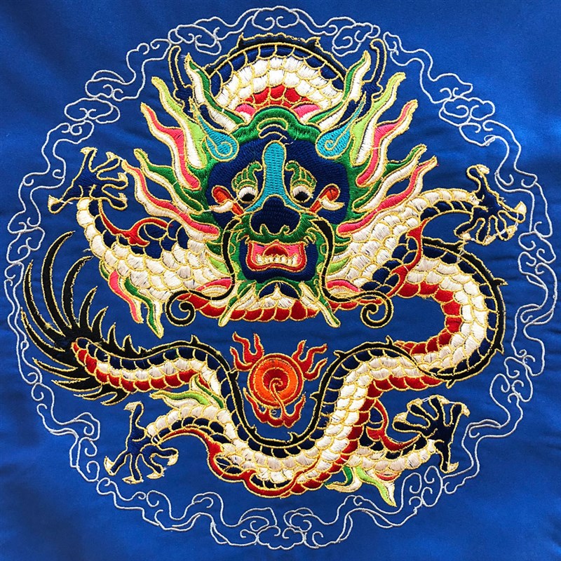 速发缘沐斋禅修内堂大殿绣品法会托盘贡环香炉粉盅龙图案戒定真香