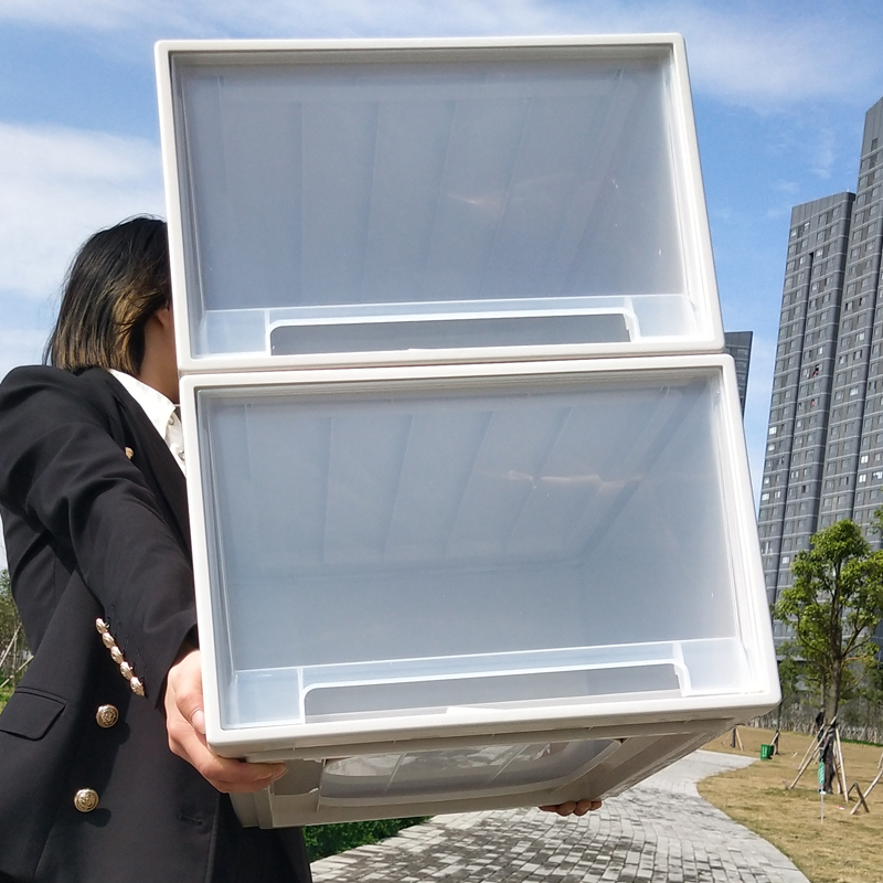 速发收纳箱抽屉式多层塑料收纳盒透明家用衣柜衣物储物箱整理箱特