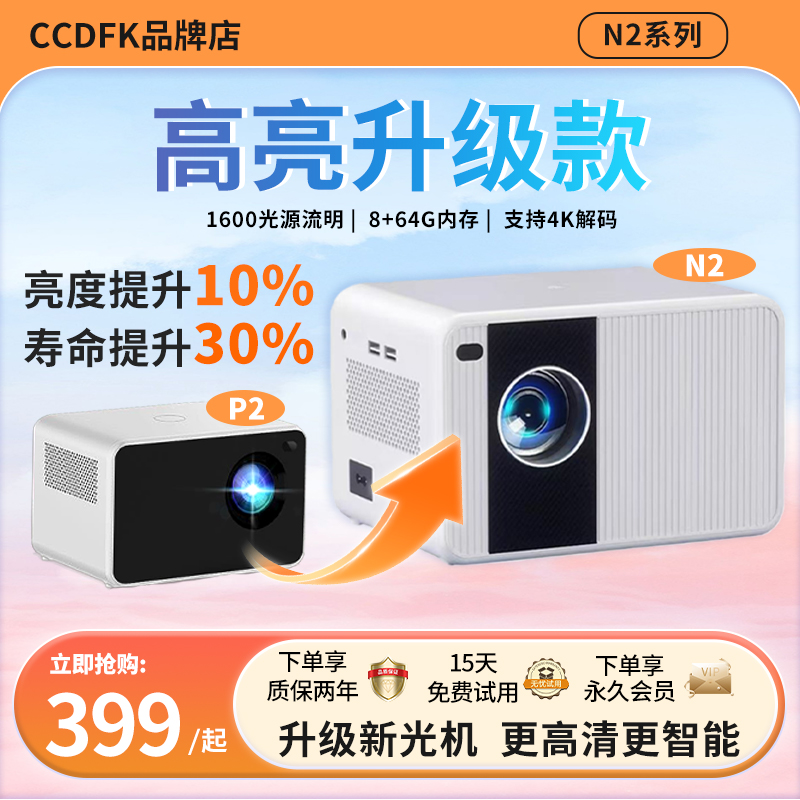 CCDFK.智萤电动对焦高清P2投影仪