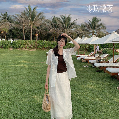 09women大码蕾丝薄款天丝半身裙