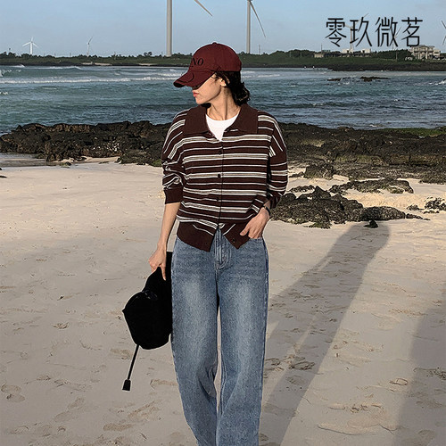 09women韩大码松紧腰直筒牛仔裤