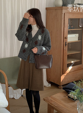 2025加大码09women百搭亲肤显瘦松紧抽褶中长裙呢半身裙79124