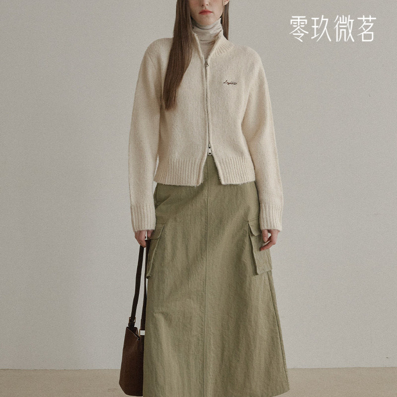 零玖微茗2025韩版微胖m简约工装风半身裙加大码休闲半裙78871图片