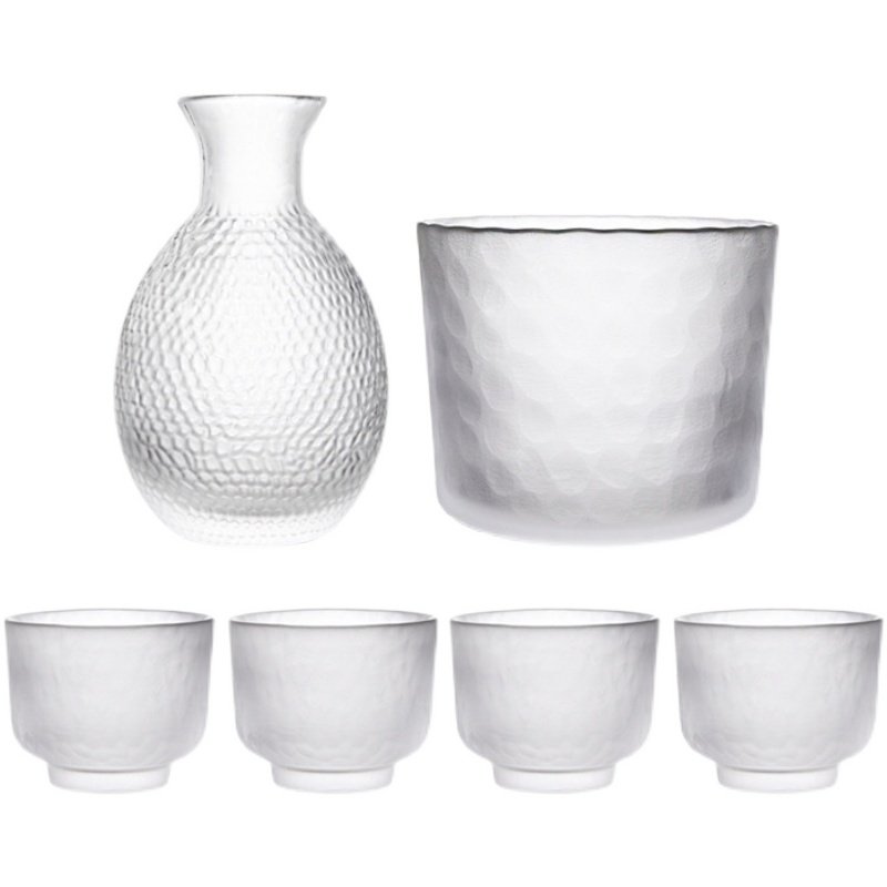 日式酒具玻璃清酒杯烧酒壶果酒杯梅子白酒杯小玻璃温酒器家用套装