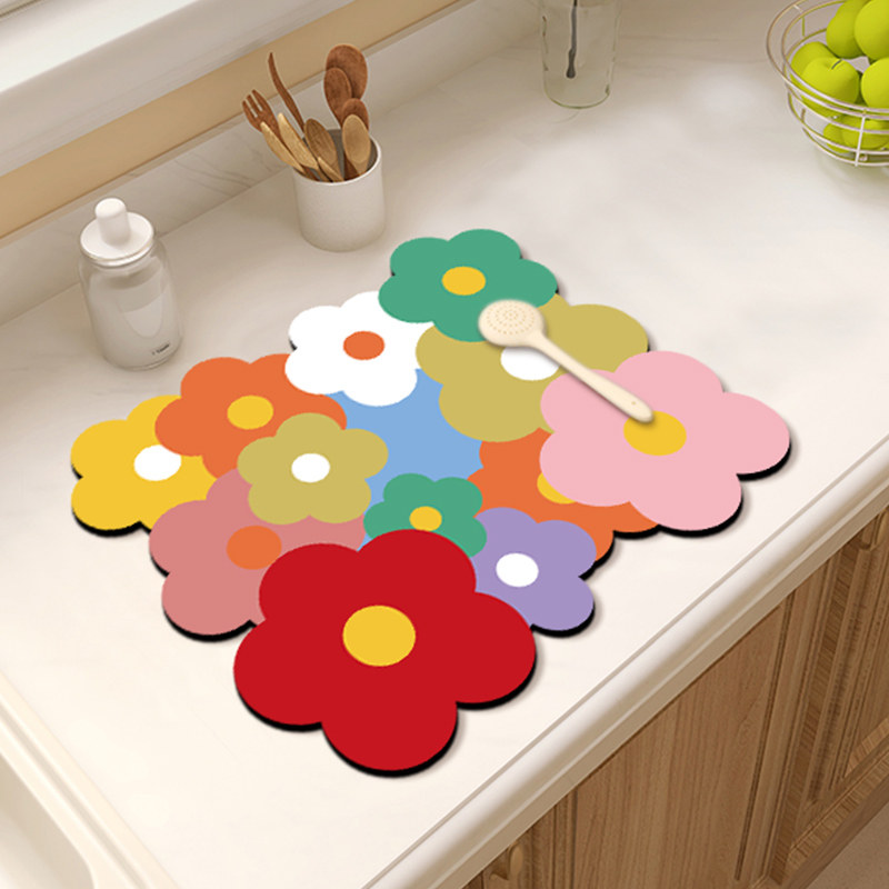 厨房沥水垫碗盘干燥垫隔热杯垫台面软硅藻泥防滑垫洗手台吸水垫,居家布艺,厨房地垫,淘宝优惠券,粉丝福利购,淘宝优惠卷