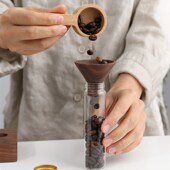 咖啡豆分装 试管玻璃展示架单管收纳保存咖啡工具密封罐小瓶储存罐