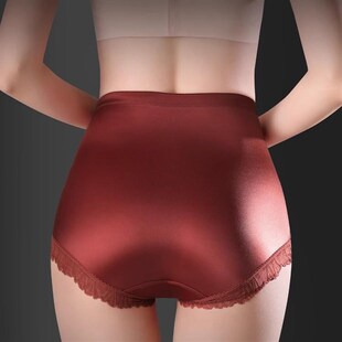 女士抗菌裆蕾丝性感红色本命年三角短裤 2024新款 秋冬收腹高腰内裤