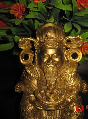 财神爷财帛星君财神像文财神李诡祖范蠡比干包邮纯铜神像佛像铜像