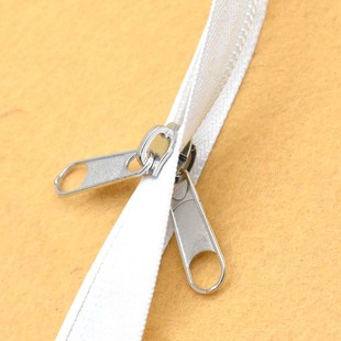 白色大拉链加厚尼龙码装8号10号帐篷行李箱包渔具拉锁头尼龙拉链