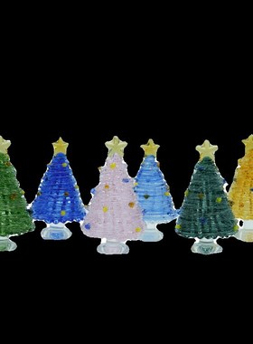 淄博琉璃手作绕丝圣诞树桌面摆件氛围感家居装饰品圣诞节生日礼物