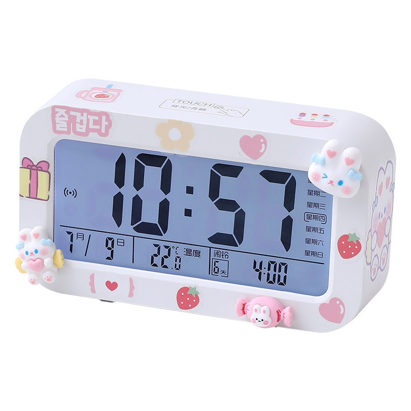 闹钟学生用起床神器可爱儿童女孩智能多功能2023新款桌面电子时钟,家居饰品,台钟/闹钟,淘宝优惠券,粉丝福利购,淘宝优惠卷