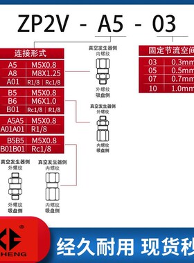 真空吸盘逻辑安全阀ZP2V-A5/A5/A01-B5/B6/B01-03/05/07/10止回阀