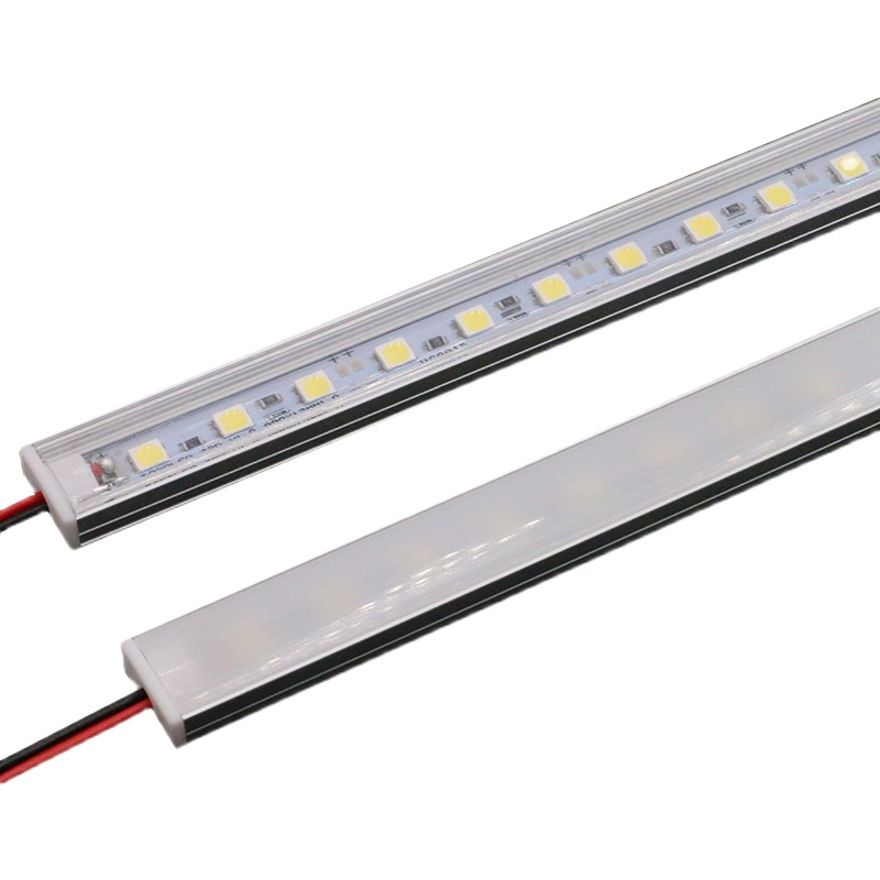 超薄高亮LED硬灯条5050贴片12V72珠橱柜展示柜吊柜货架长条灯带
