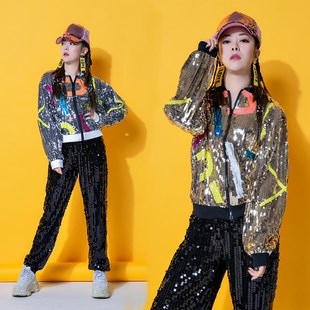ds成人舞台装 嘻哈成人街舞jazz爵士舞服演出服亮片舞蹈表演服装