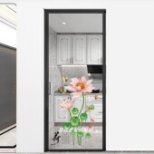 玻璃贴纸客厅厨房推拉门贴单开门贴画中式 饰自粘画 新年布置防撞装